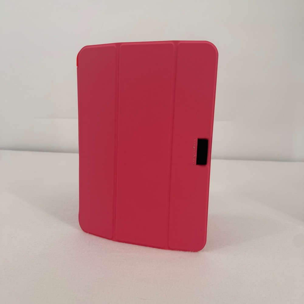 Pink Tri-Fold Smart Folio Tablet Case with Translucent Back and Stylus Loop